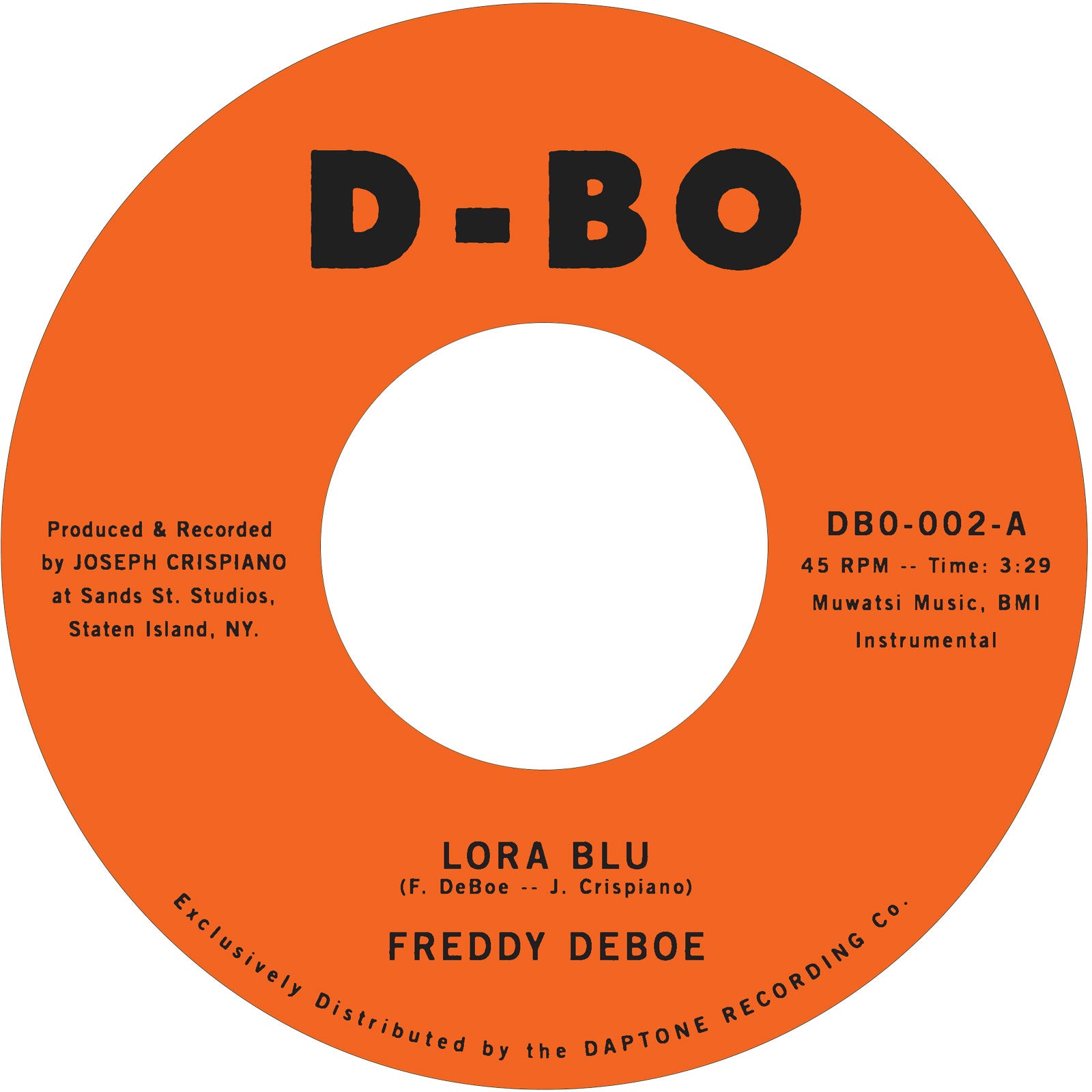 Freddy DeBoe "Lora Blu" / "Lost at Sea" 45