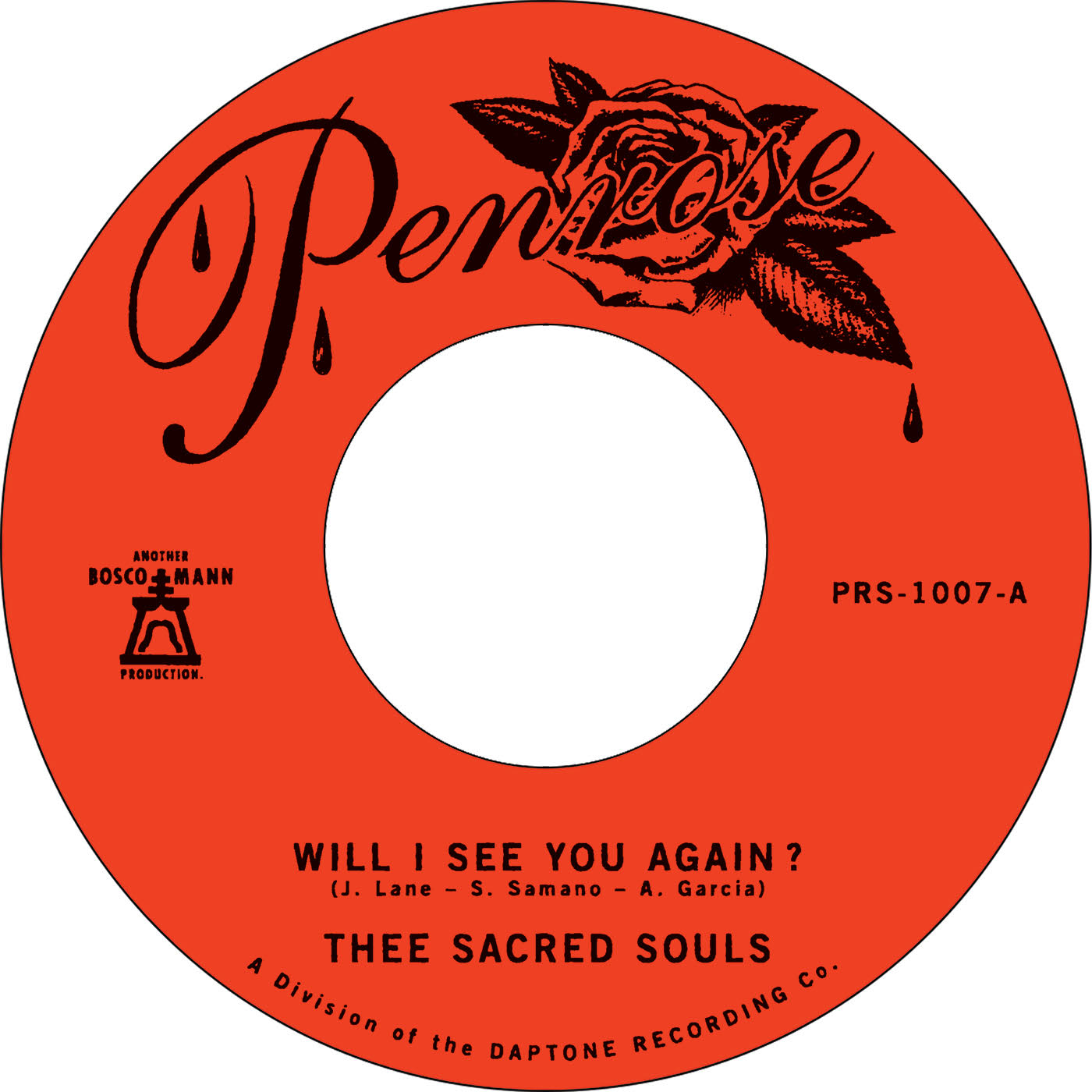 Thee Sacred Souls "Will I See You Again" 45
