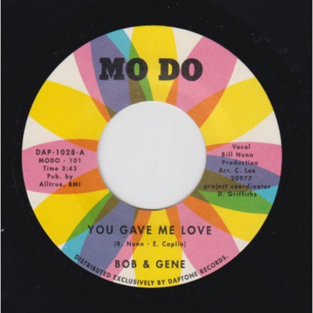 Bob & Gene - "You Gave Me Love / Your Name" - daptonerecords