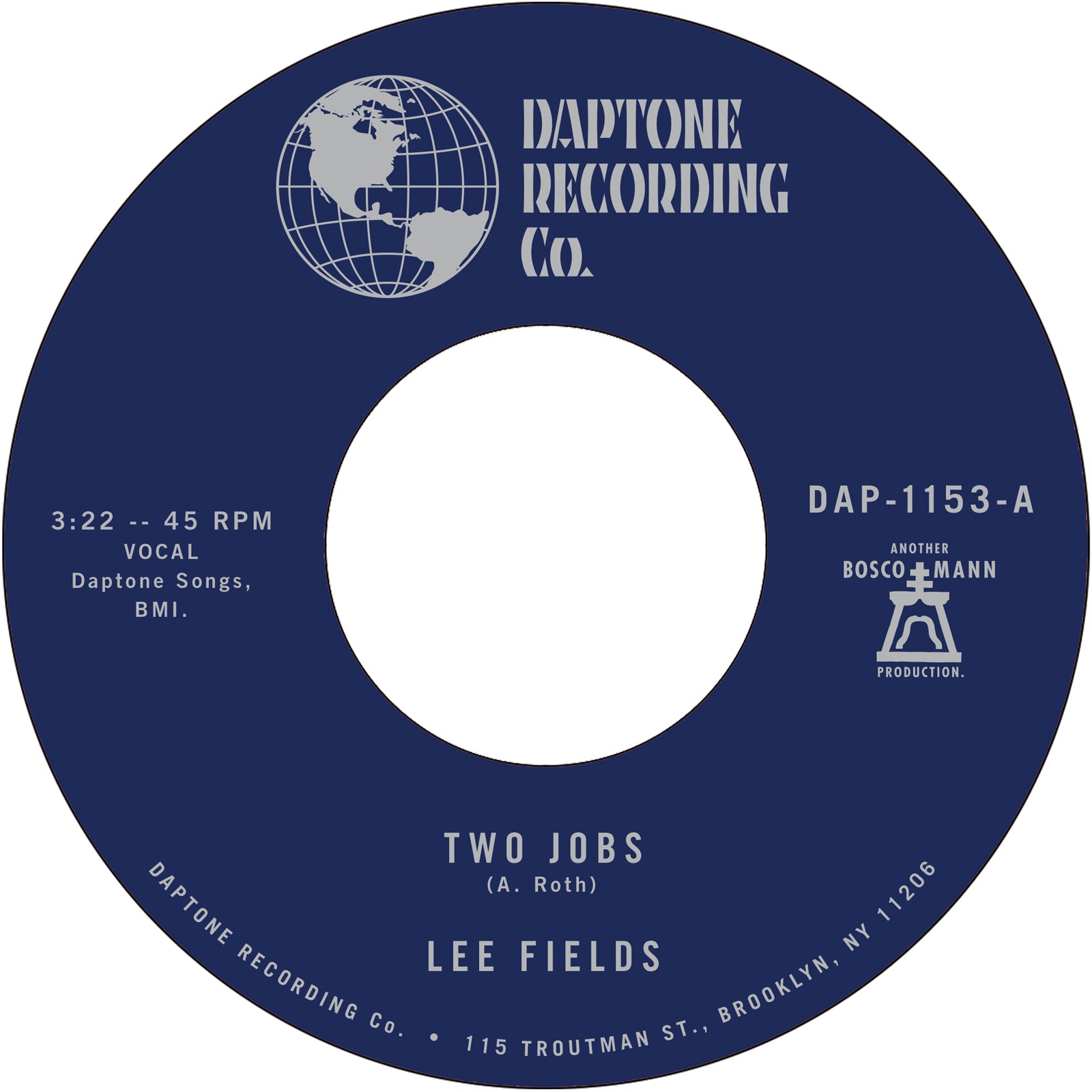 Lee Fields "Two Jobs / "Save Your Tears for Someone New" 45