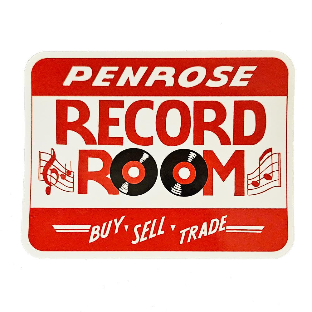 Penrose Record Room Sign Sticker