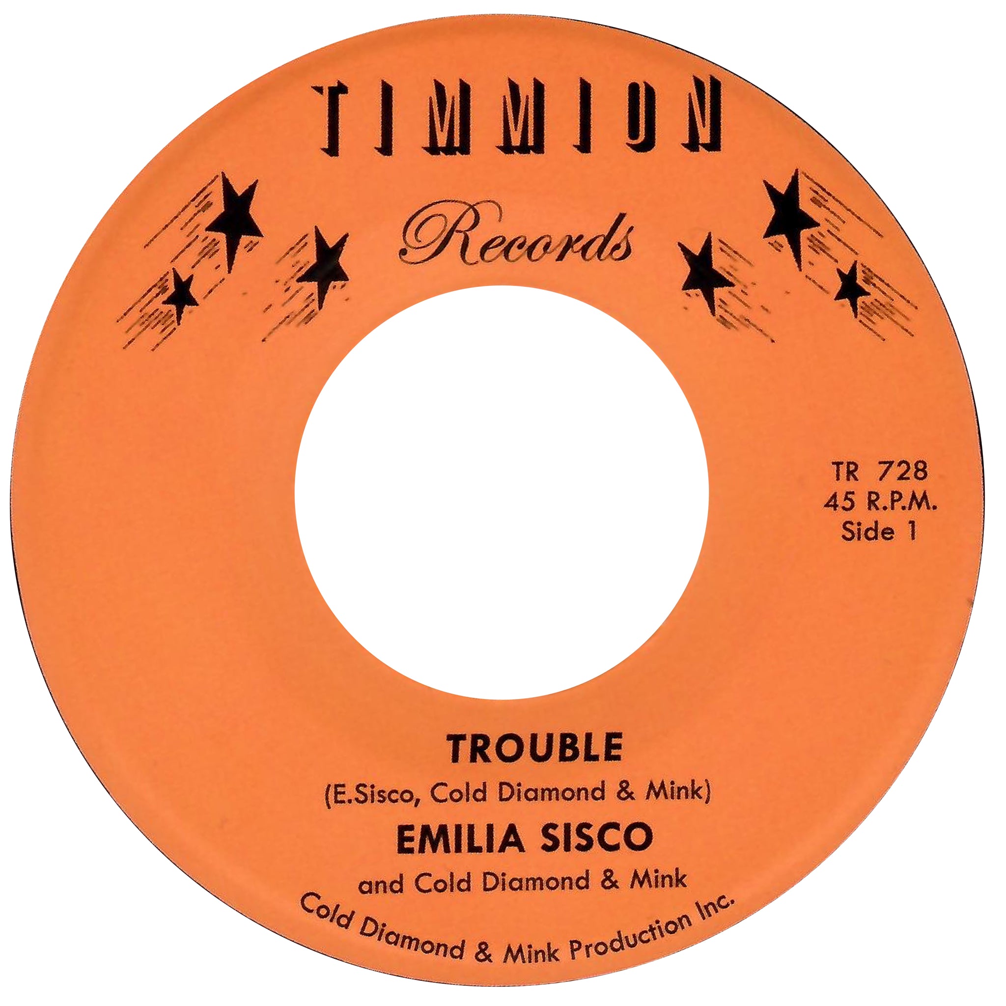Emilia Sisco "Trouble" 45 (Timmion Records)