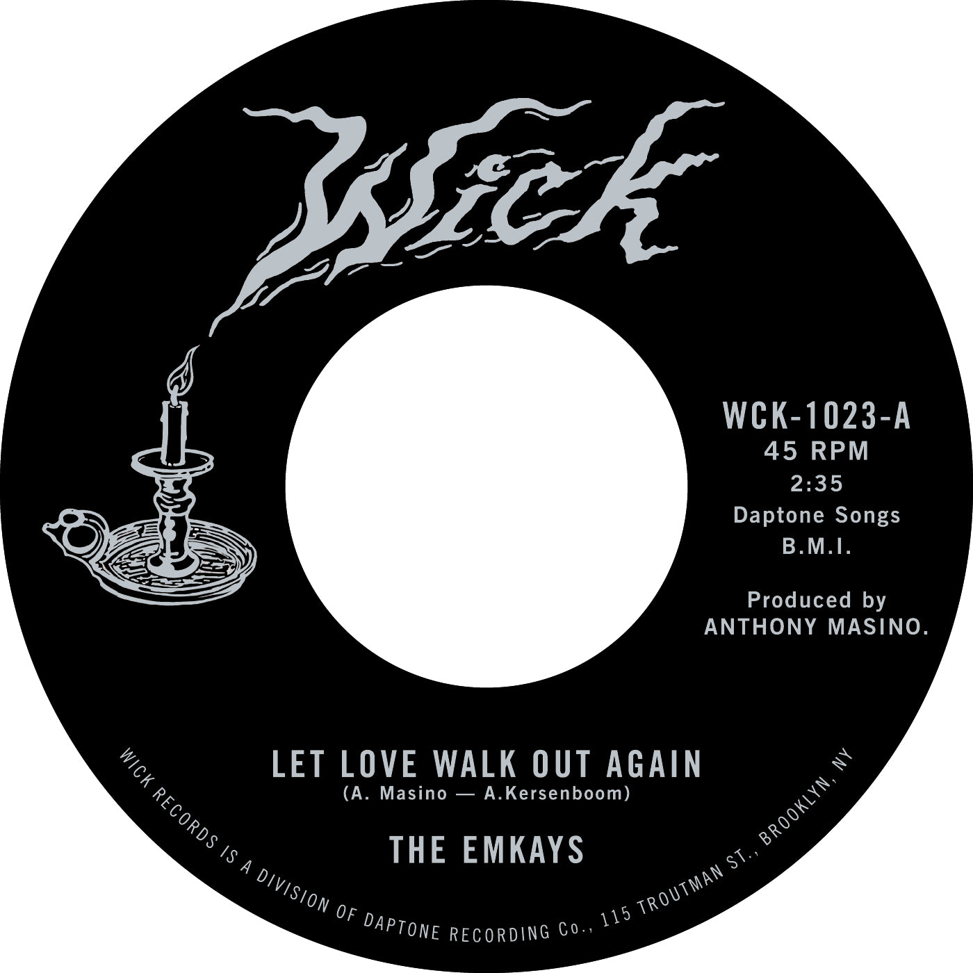 The Emkays "Let Love Walk Out Again" 45