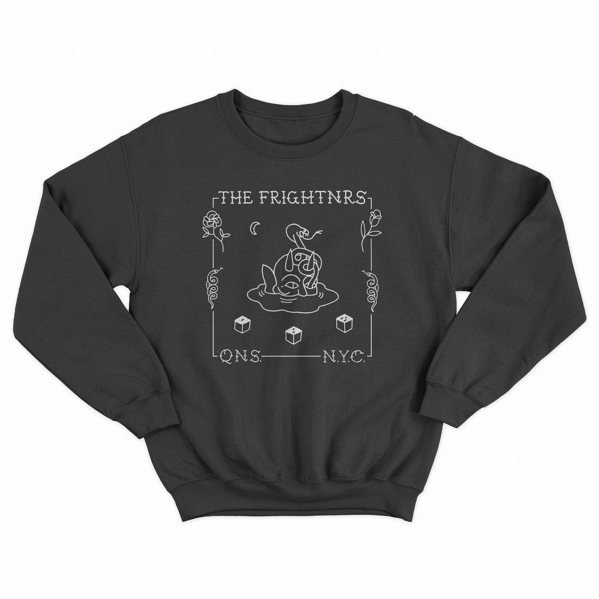 The Frightnrs Queens Posse Black Crewneck Sweatshirt