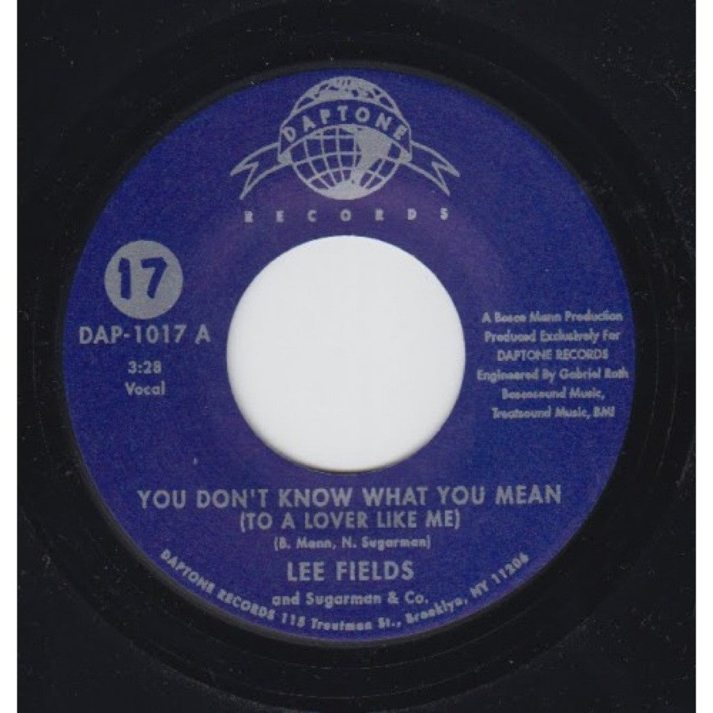 Lee Fields & Sugarman & Co. - "You Don't Know What You Mean (To A Lover Like Me)/Could Have Been" - daptonerecords