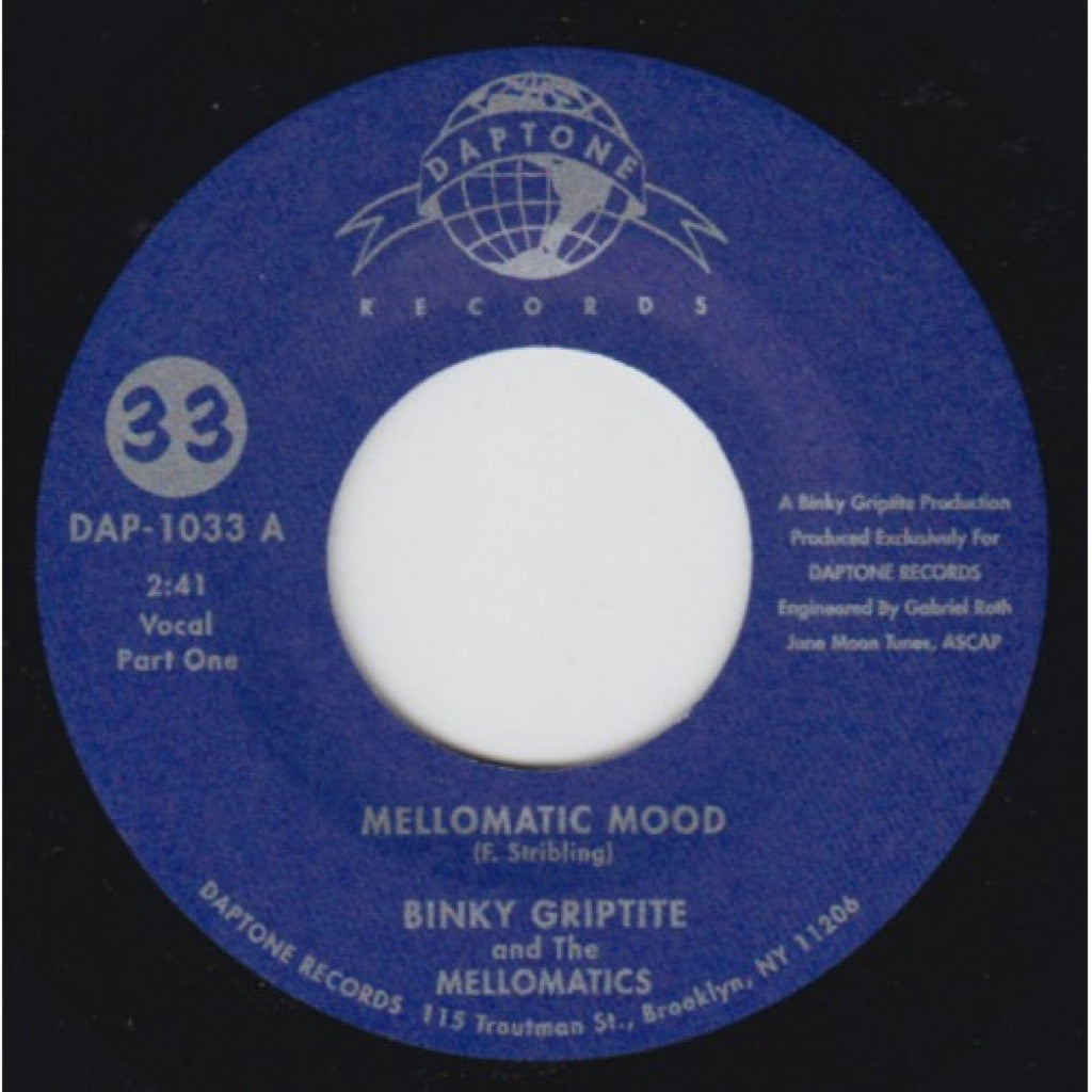 Binky Griptite & the Mellomatics - "Mellowmatic Mood Pt. I & II" - daptonerecords